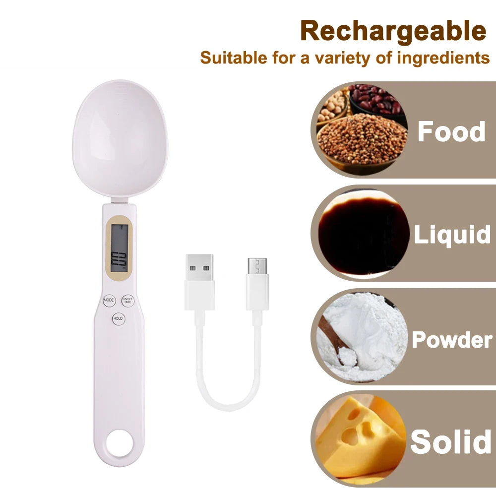 500g/0.1g measuring Scale LCD Digital Kitchen Measuring Spoon Electronic Food Weight Spoon Scale Cake baking accessories