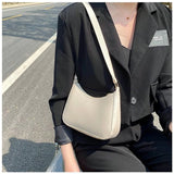 2022 New Women's Fashion Handbags Retro Solid Color PU Leather Shoulder Underarm Bag Casual Women Hobos Handbags