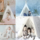 1.6M/1.3M Kid Tent Play House Wigwam for Children Portable Child Tipi Tents Teepee Toddler Ball Pit Girl Castle Play Room