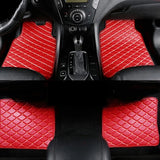 Car Floor Mats 4PCS Universal PU Leather Waterproof Auto Foot Pad Protector Carpet Front and Rear Mats Set Auto Accessories