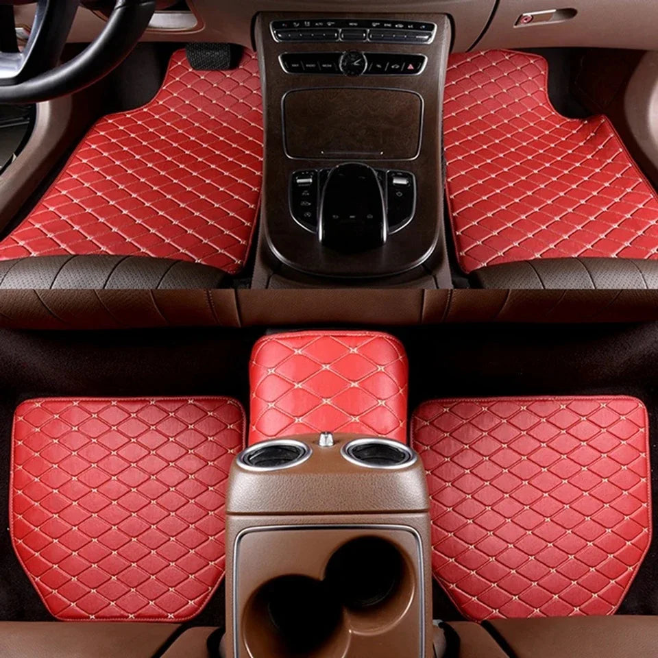 Universal Car Mats Waterproof PU Leather Auto Foot Pad Protector Automobile Interior Carpet Front Rear mats Set Car Floor Mats