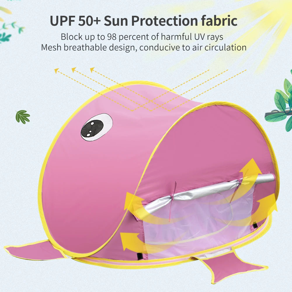 Baby Beach Tent Uv-protecting Sunshelter With A Pool Baby Kids Beach Tent Pop Up Portable Shade Pool UV Protection Sun Shelter