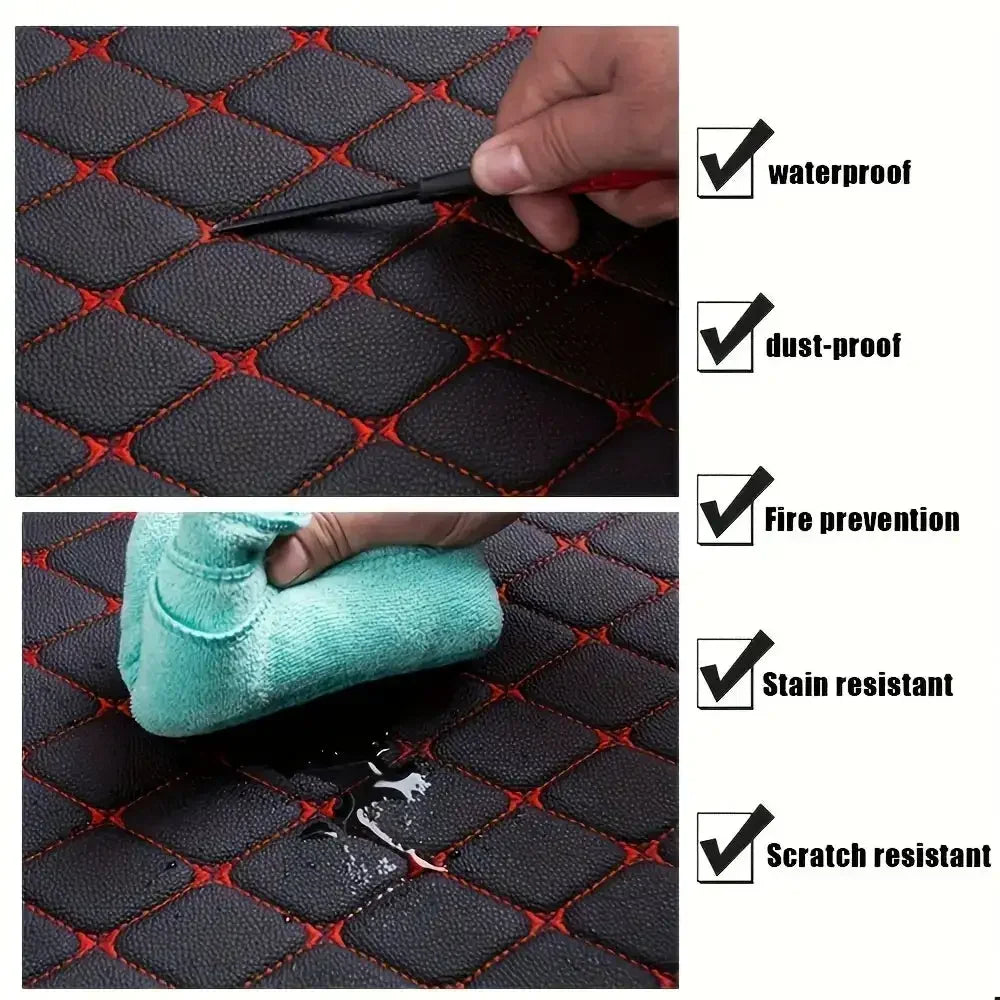 5 pcs Waterproof Leather Car Floor Mats Universal Auto Foot Pad Protector Automobile Interior Carpet Accessories Interior