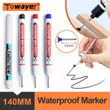 20mm Long Head Marking Pen Waterproof and Colorfast Ceramic Tile Wood Metal Deep Hole Marking Pen Woodworking Electrician Tools