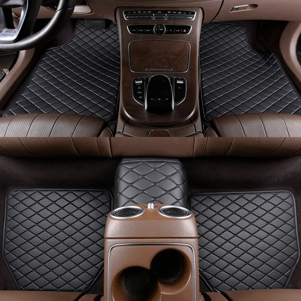 Universal Car Mats Waterproof PU Leather Auto Foot Pad Protector Automobile Interior Carpet Front Rear mats Set Car Floor Mats