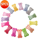 5Pcs/set Cute Dog Hairpin Colorful Bone Shape Hairpin Pet Puppy Dogs Hair Clips for Chihuahua Pug Pet Dog Grooming Accessories