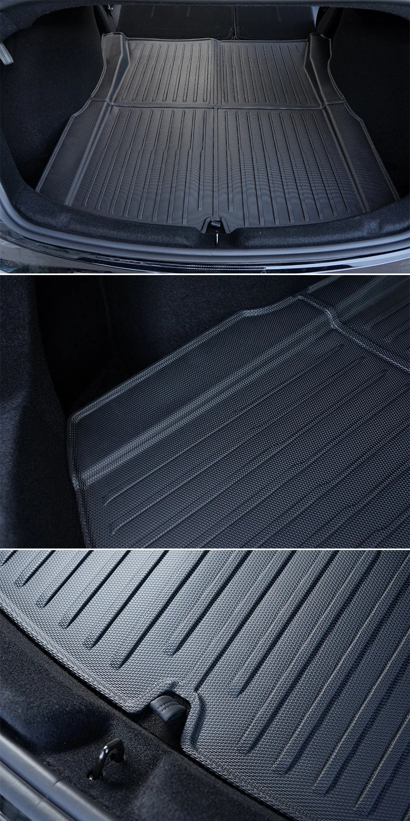 Floor Mats for Tesla Model Y 2021-2024 Accessories Waterproof Trunk Mat TPE Pads for Tesla Model 3 2024 Highland Accessories