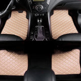 Car Floor Mats 4PCS Universal PU Leather Waterproof Auto Foot Pad Protector Carpet Front and Rear Mats Set Auto Accessories