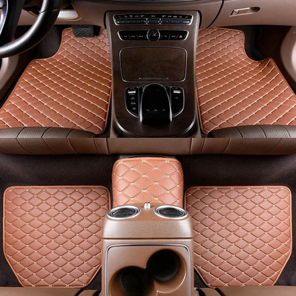 Universal Car Mats Waterproof PU Leather Auto Foot Pad Protector Automobile Interior Carpet Front Rear mats Set Car Floor Mats