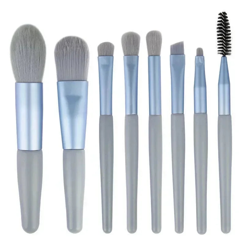 8PCS Makeup Brushes Set Eye Shadow Foundation Women Cosmetic Brush Eyeshadow Blush Beauty Soft Make Up Tools Bag