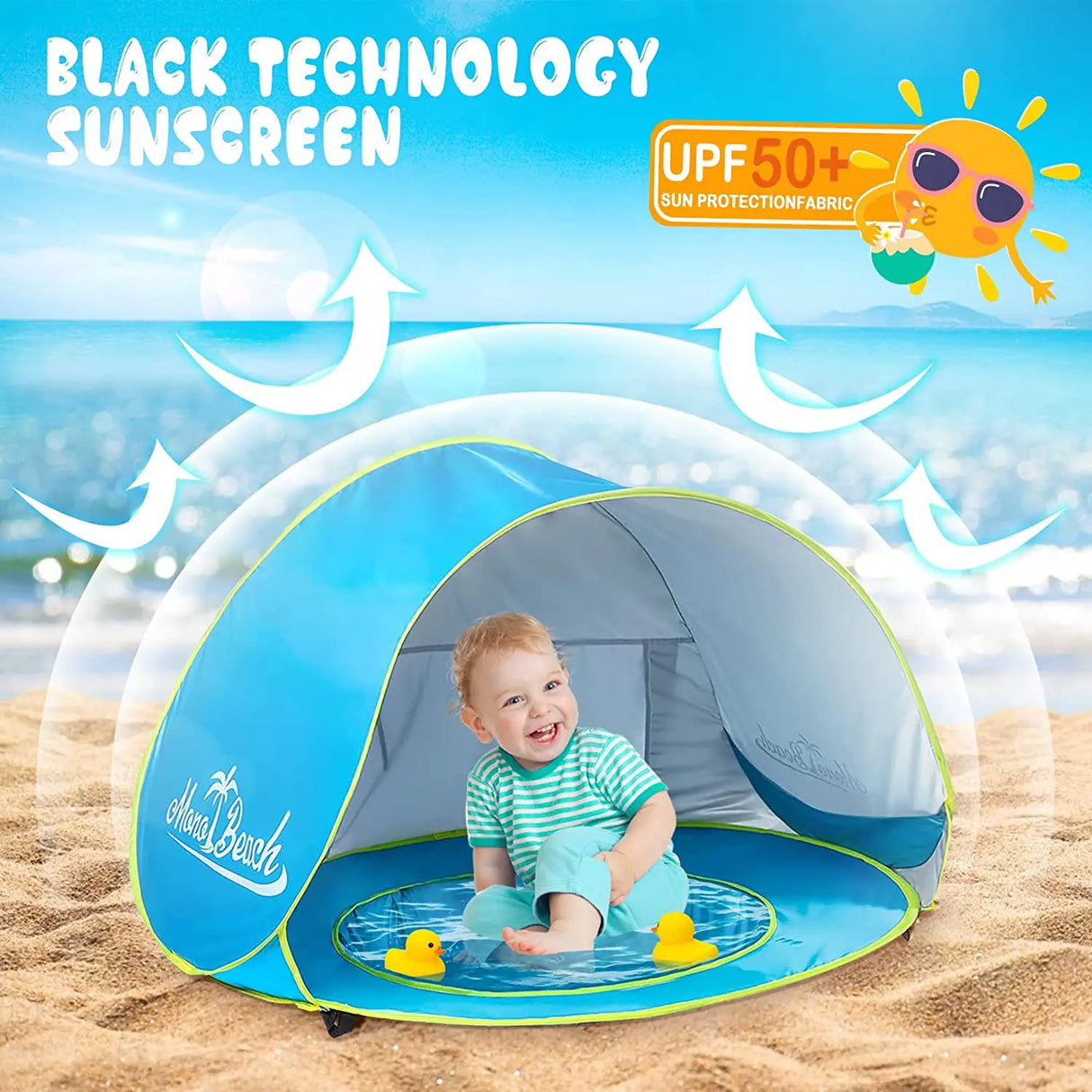 Baby Beach Tent Shade Pool UV Protection Sun Shelter Infant Outdoor Toys Swimming Pool Play House Tent Toys for Kids Children