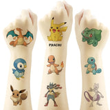 20Pcs/set Pokemon Pikachu Tattoo Stickers Cartoon Children's Temporary Tattoos Kids Girl Art Tattoos Birthday Gift