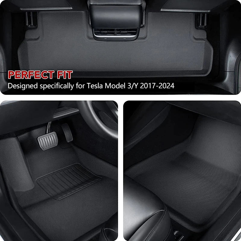 For Tesla Model Y 3 New Highland Floor Mat Trunk Luggage Mat LHD RHD 2017 to 2024 Left Right Rudder Four Seasons Floor Liner