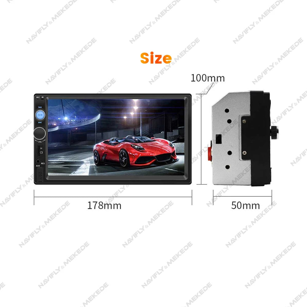 7 Inch HD Touch Screen Intelligent System Car Multimedia MP5 Player For Universal Support Back-up Camera SWC Mirror Link AUX-In