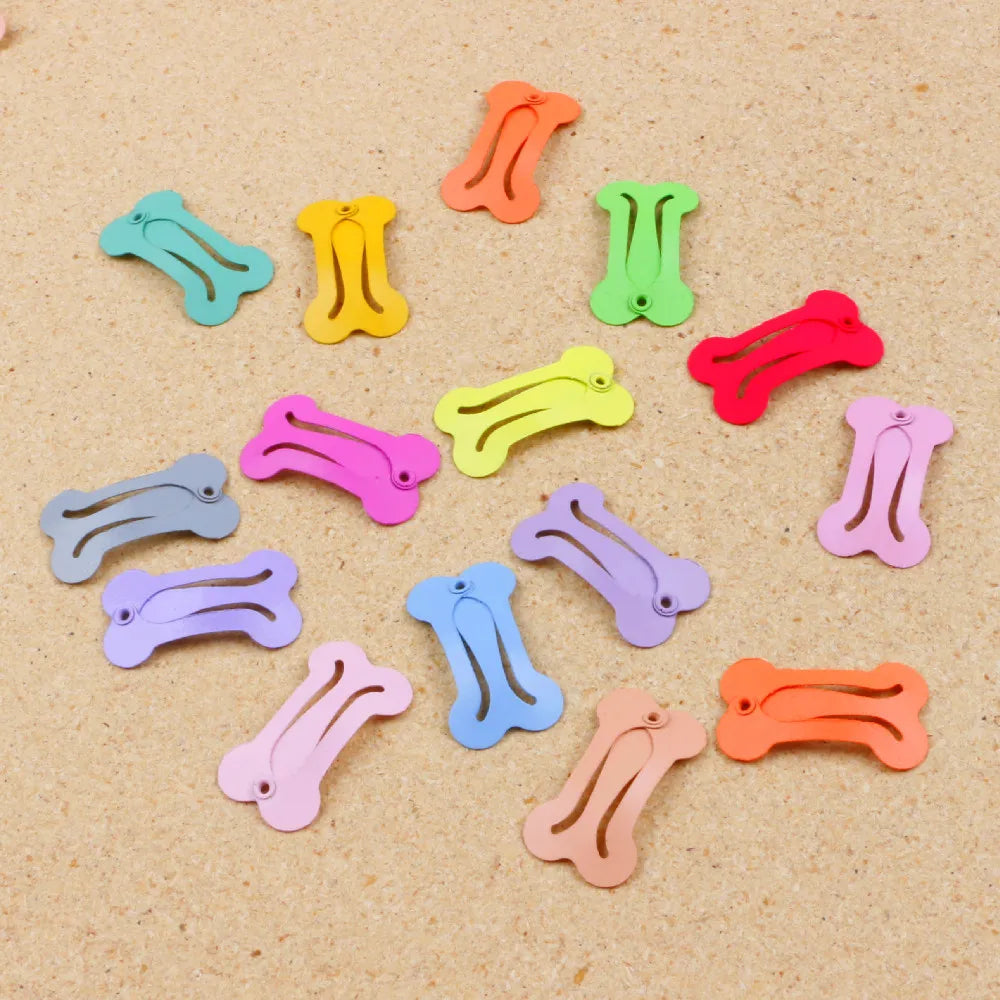 5Pcs/set Cute Dog Hairpin Colorful Bone Shape Hairpin Pet Puppy Dogs Hair Clips for Chihuahua Pug Pet Dog Grooming Accessories