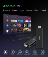 Android13.0 Mini 8K HDR10+ Smart TV Stick BT Voice Assistant AllwinnerH313 Quad Core Cortex A53 G96 ATV Media Player2GB16GB Q6