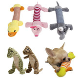 CDDMPET Animals Shape Plush Dog Toy Bite Resistant Squeaky Toys for Small Dogs Interactive Chew Molar Toy Sound Pet Accessories