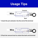 11Pcs Car Terminal Removal Repair Hand Tools Electrical Wiring Crimp Connector Pin Extractor Kit Keys Automotive Plug Pullers