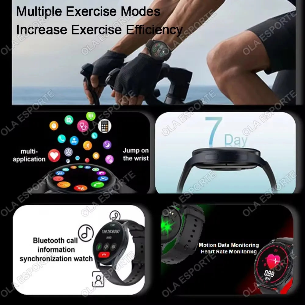 2024 New For Samsung Galaxy Watch 6 Classic Smart Watch Men Women Bluetooth Call HD AMOLED Voice Call Sports Waterproof Watches