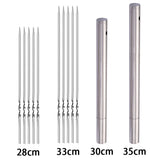 10/15Pcs Stainless Steel Barbecue Skewer Reusable BBQ Skewers Kebab Iron Stick For Outdoor Camping Picnic Tools Cooking Tools