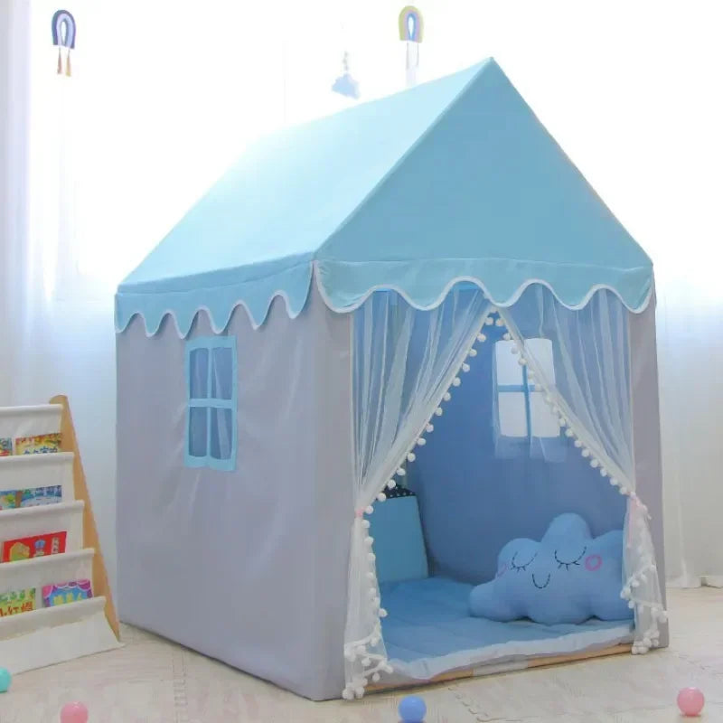 Children Play Tent Princess Castle House Child Room Cartoon Indoor Outdoor Playhouse Folding Decor Tent Toy Christmas Gift Girls