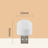 50/1Pcs Mini USB Night Light Warm White Eye Protection Book Reading Light USB Plug Computer Mobile Power Charging LED Night Lamp