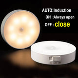 8LEDs LED Human Body Induction Night Light USB Charging Smart Sensor Lamp Bedside Bedroom Home Corridor Lighting Mini Wall Lamp