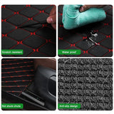 Car Floor Mats 4PCS Universal PU Leather Waterproof Auto Foot Pad Protector Carpet Front and Rear Mats Set Auto Accessories